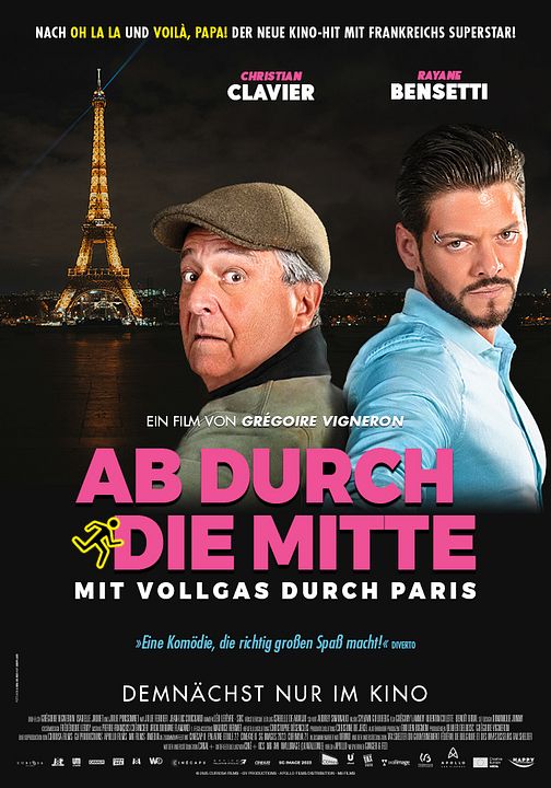 Ab durch die Mitte - Mit Vollgas durch Paris : Kinoposter
