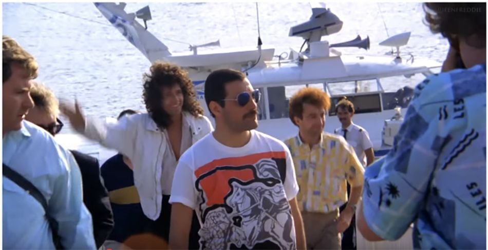 Queen Budapest : Bild Freddie Mercury, Brian May, John Deacon, Queen