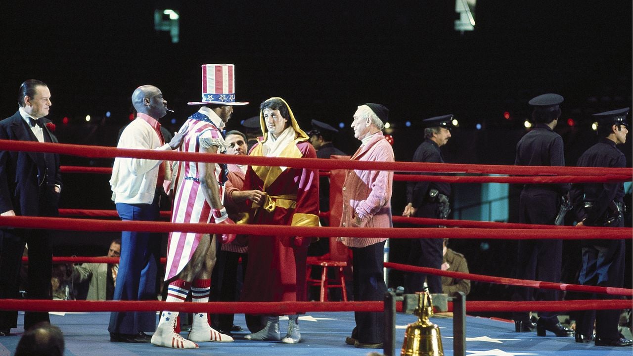 Rocky : Bild Burgess Meredith, Carl Weathers, Burt Young, Sylvester Stallone, Tony Burton