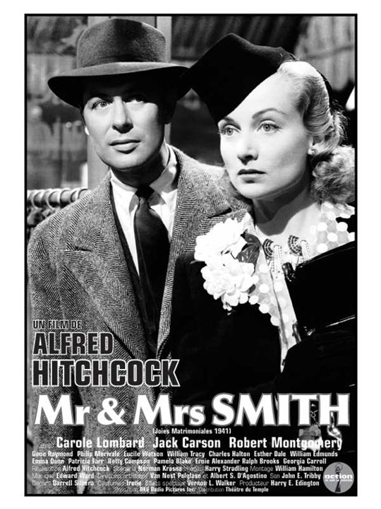 Mr. und Mrs. Smith : Kinoposter Robert Montgomery, Carole Lombard