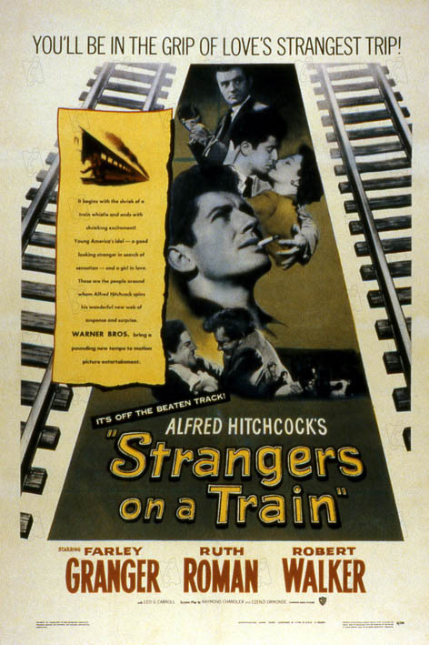 Der Fremde im Zug : Bild Robert Walker, Alfred Hitchcock, Ruth Roman