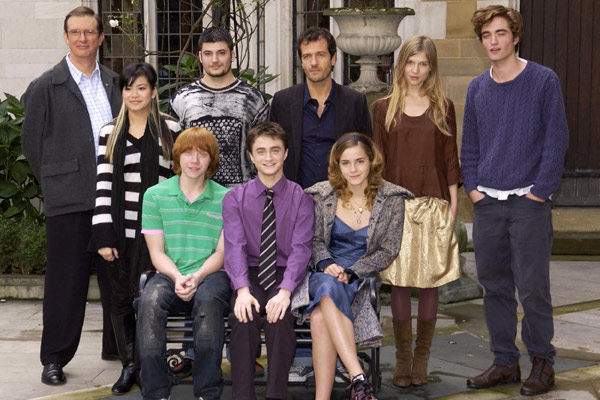 Harry Potter und der Feuerkelch : Bild Clémence Poésy, Daniel Radcliffe, David Heyman, Emma Watson, Katie Leung