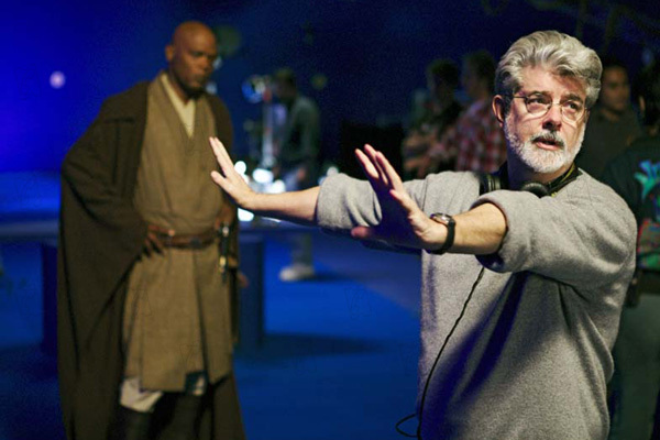Star Wars: Episode III - Die Rache der Sith : Bild Samuel L. Jackson, George Lucas