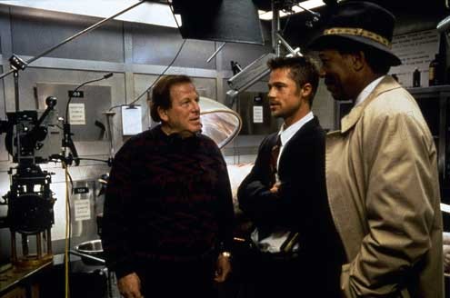 Sieben : Bild Brad Pitt, Morgan Freeman, David Fincher, Arnold Kopelson