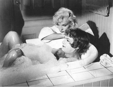 Manche mögen's heiß : Bild Tony Curtis, Marilyn Monroe, Billy Wilder