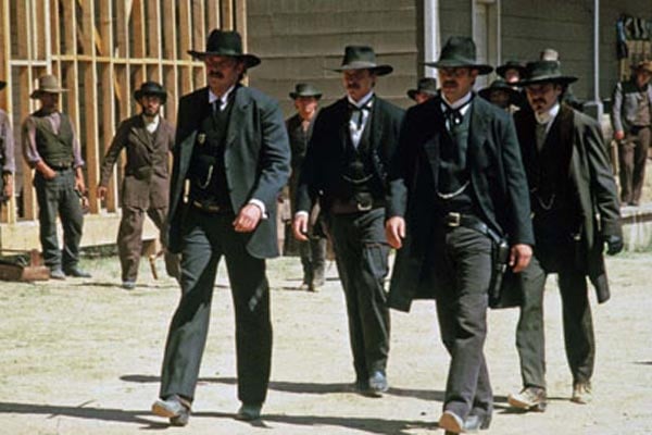 Wyatt Earp : Bild Michael Madsen, Linden Ashby, Lawrence Kasdan, Kevin Costner, Dennis Quaid