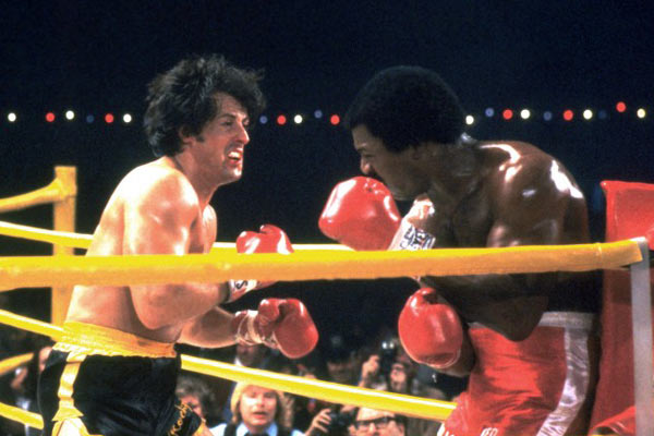 Rocky II : Bild Carl Weathers, Sylvester Stallone