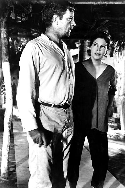 Die Nacht des Leguan : Bild Ava Gardner, Richard Burton, John Huston