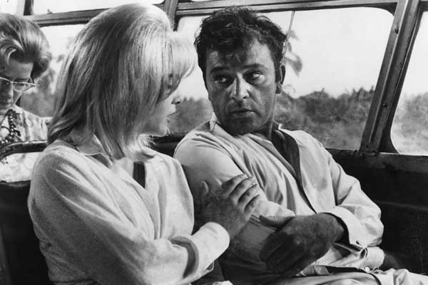 Die Nacht des Leguan : Bild Sue Lyon, Richard Burton, John Huston