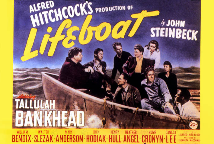 Das Rettungsboot : Bild Henry Hull, Alfred Hitchcock, Heather Angel, Walter Slezak, Hume Cronyn, William Bendix, Mary Anderson, John Hodiak