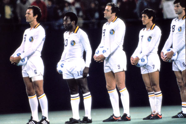 Bild John Dower, Franz Beckenbauer, Paul Crowder, Pelé