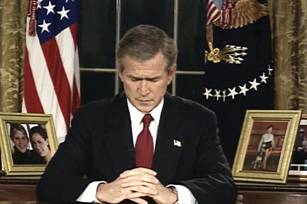George Walker Bush in Being W. : Bild Karl Zéro, George W. Bush