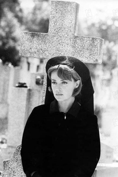 Die Braut trug schwarz : Bild Jeanne Moreau, François Truffaut