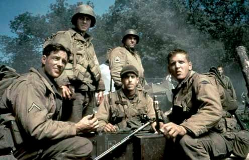 Der Soldat James Ryan : Bild Steven Spielberg, Tom Sizemore, Edward Burns, Barry Pepper, Adam Goldberg, Giovanni Ribisi