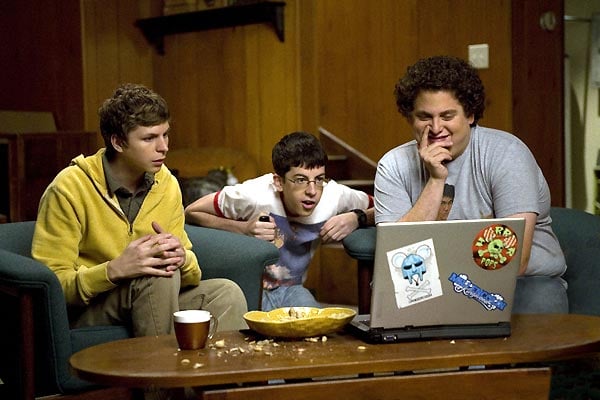 Superbad : Bild Greg Mottola, Michael Cera, Jonah Hill, Christopher Mintz-Plasse