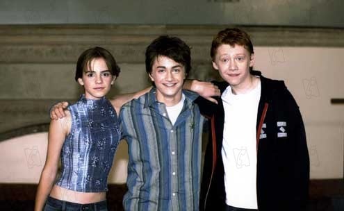 Harry Potter und die Kammer des Schreckens : Bild Chris Columbus, Daniel Radcliffe, Emma Watson, Rupert Grint