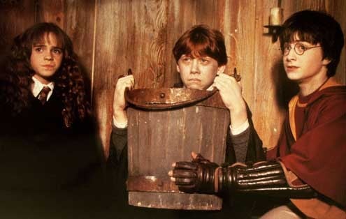 Harry Potter und die Kammer des Schreckens : Bild Chris Columbus, Daniel Radcliffe, Emma Watson, Rupert Grint