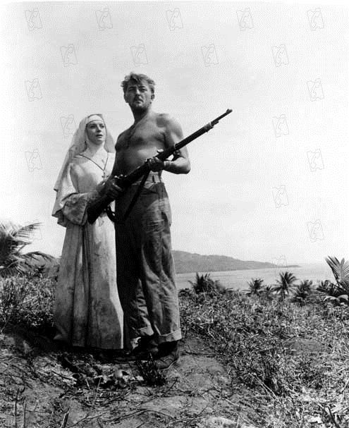 Der Seemann und die Nonne : Bild John Huston, Robert Mitchum, Deborah Kerr