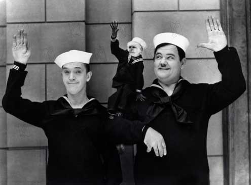Two Tars : Bild James Parrott, Stan Laurel, Oliver Hardy