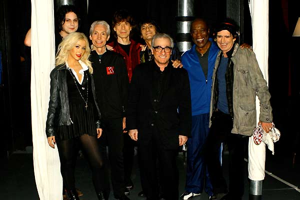 Shine a Light : Bild Mick Jagger, Keith Richards, Charlie Watts, Ron Wood, Christina Aguilera, Martin Scorsese