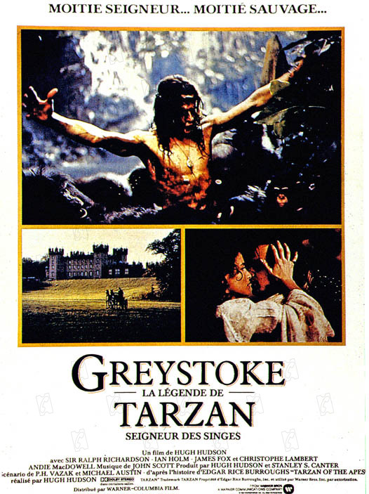Greystoke - Die Legende von Tarzan, Herr der Affen : Kinoposter Christopher Lambert, Hugh Hudson
