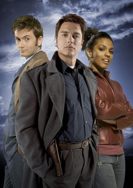 Bild John Barrowman, Freema Agyeman, David Tennant