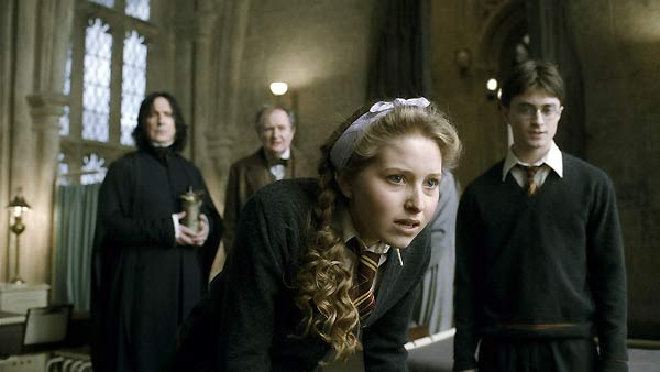 Harry Potter und der Halbblutprinz : Bild Jessie Cave, Daniel Radcliffe, Jim Broadbent, Alan Rickman