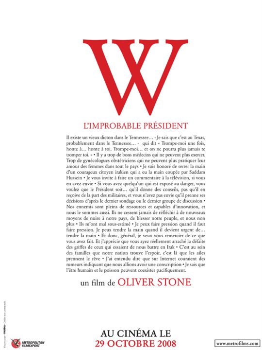W. - Ein missverstandenes Leben : Kinoposter Oliver Stone