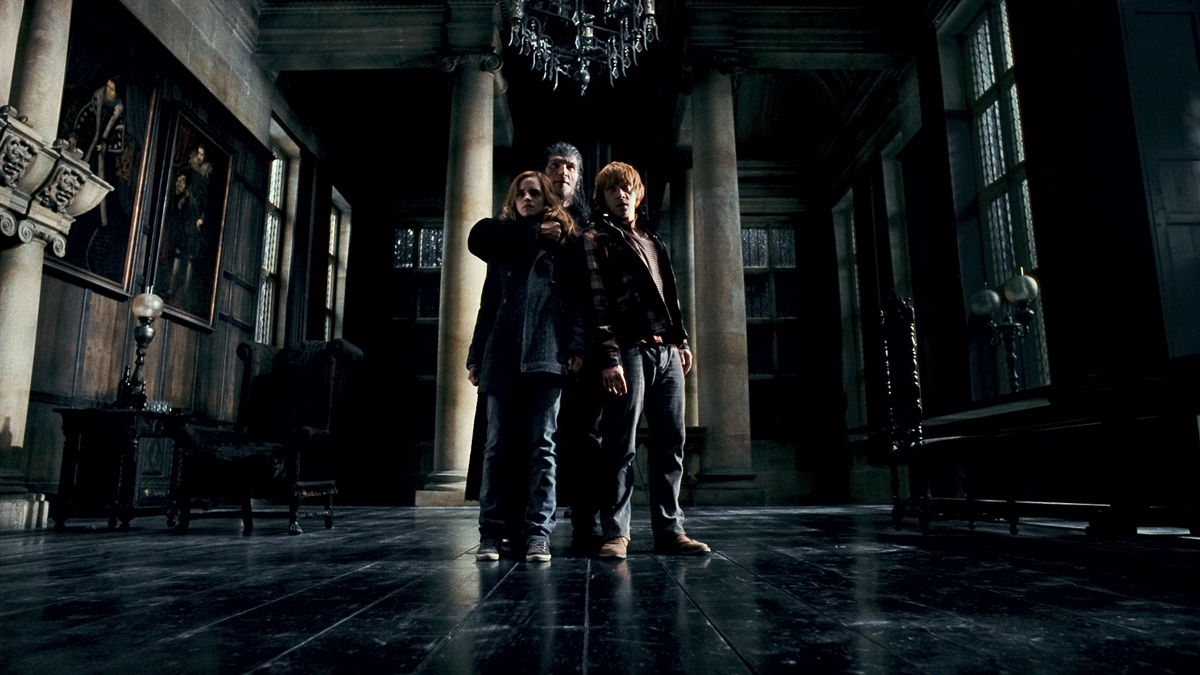 Harry Potter und die Heiligtümer des Todes - Teil 1 : Bild Rupert Grint, Dave Legeno, Emma Watson