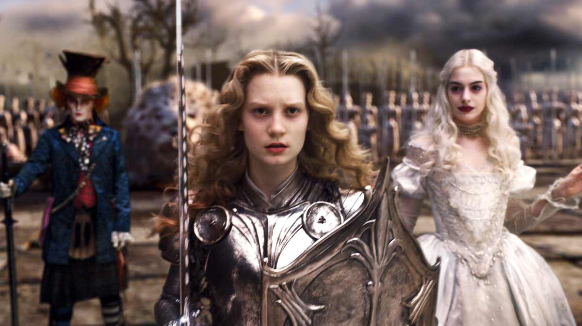 Alice im Wunderland : Bild Johnny Depp, Mia Wasikowska, Anne Hathaway