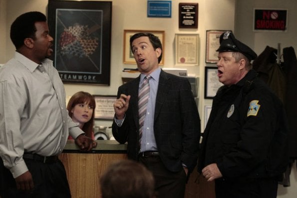 The Office (US) : Bild Ed Helms, Michael Henderson, Craig Robinson, Ellie Kemper