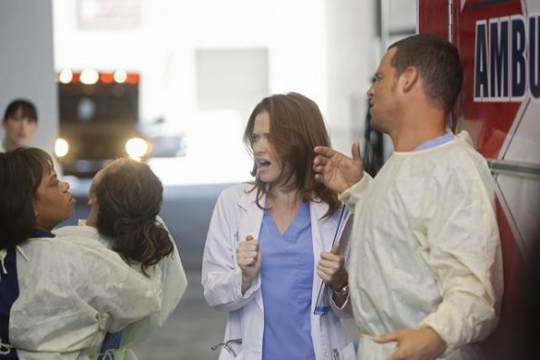 Grey's Anatomy - Die jungen Ärzte : Bild Chandra Wilson, Sandra Oh, Justin Chambers (I), Sarah Drew
