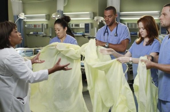 Grey's Anatomy - Die jungen Ärzte : Bild Chandra Wilson, Jesse Williams, Sandra Oh, Justin Chambers (I), Sarah Drew