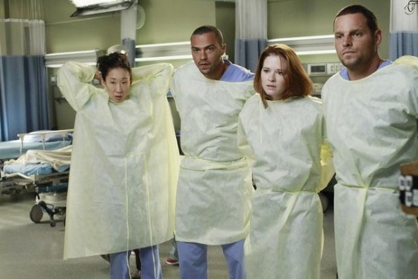 Grey's Anatomy - Die jungen Ärzte : Bild Jesse Williams, Sandra Oh, Justin Chambers (I), Sarah Drew