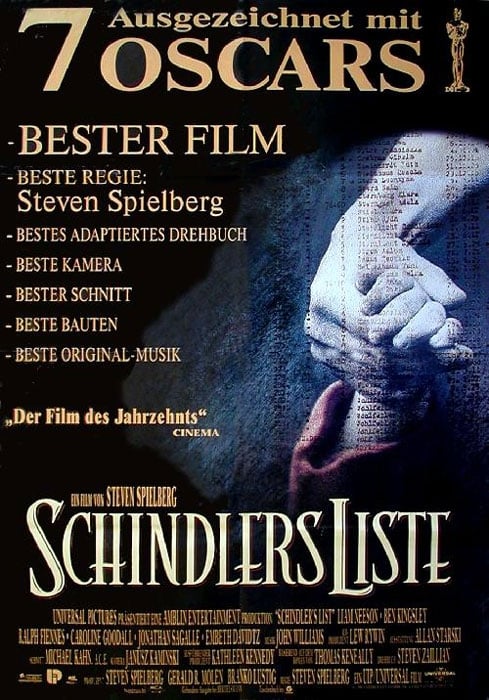Schindlers Liste : Kinoposter