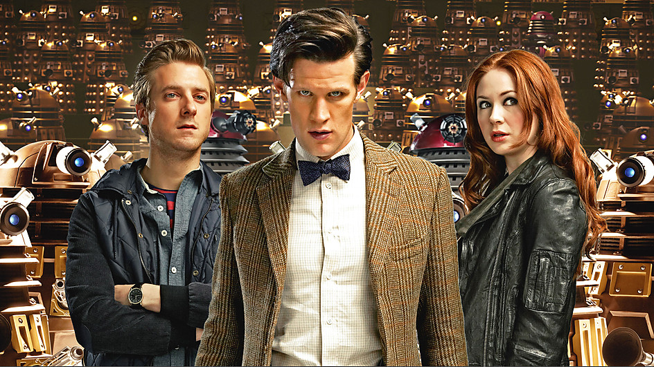 Bild Arthur Darvill, Matt Smith (XI), Karen Gillan