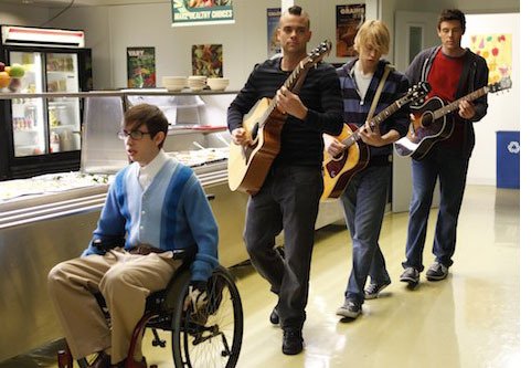 Glee : Bild Mark Salling, Chord Overstreet, Kevin McHale, Cory Monteith