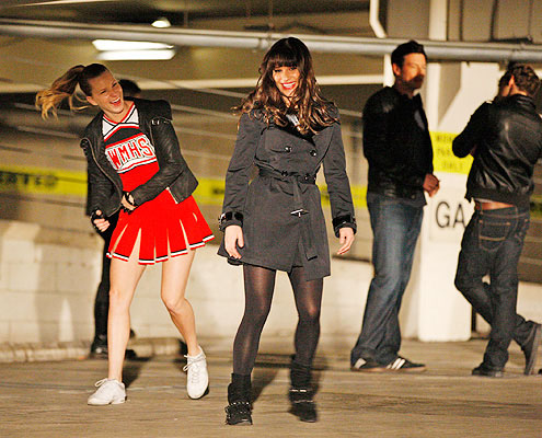 Glee : Bild Lea Michele, Cory Monteith, Heather Morris
