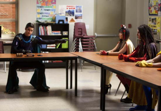 Glee : Bild Darren Criss, Samuel Larsen, Jenna Ushkowitz