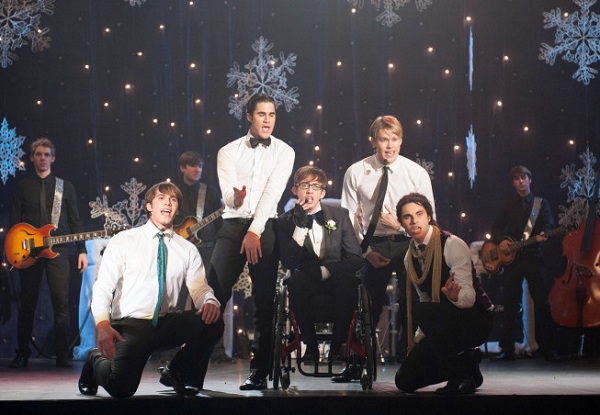 Glee : Bild Kevin McHale, Darren Criss, Chord Overstreet, Samuel Larsen, Blake Jenner
