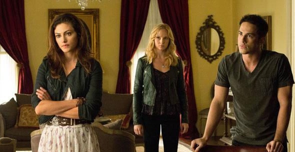 Vampire Diaries : Bild Michael Trevino, Candice King, Phoebe Tonkin