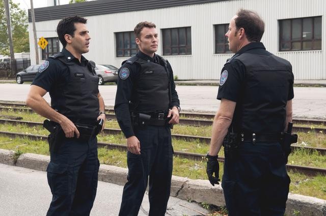 Rookie Blue : Bild Matt Gordon, Peter Mooney, Ben Bass