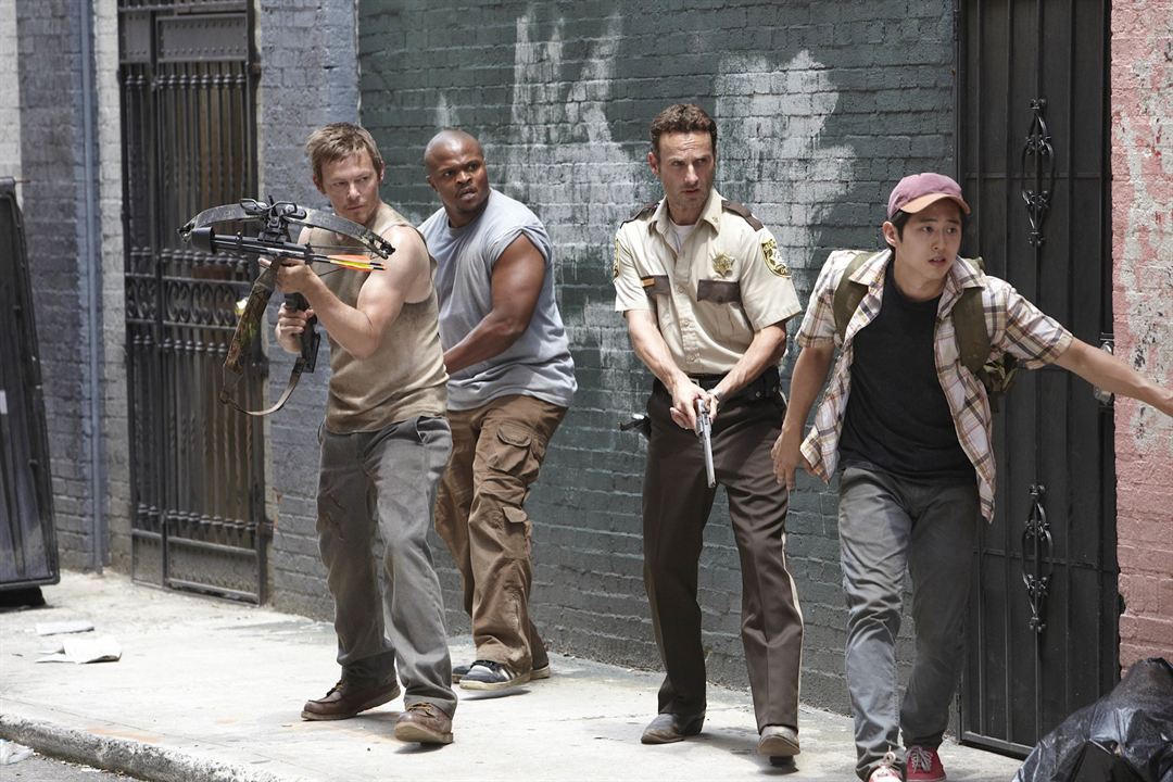 Bild Norman Reedus, Steven Yeun, IronE Singleton, Andrew Lincoln