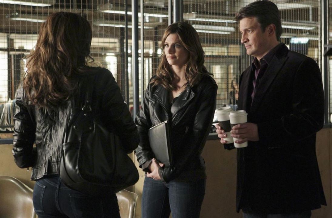 Castle : Bild Laura Prepon, Stana Katic, Nathan Fillion