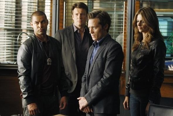 Castle : Bild Seamus Dever, Stana Katic, Nathan Fillion, Jon Huertas