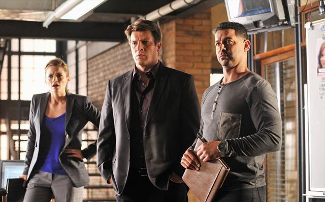 Castle : Bild Jon Huertas, Stana Katic, Nathan Fillion