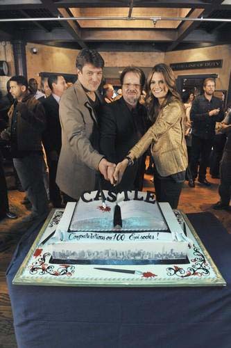 Castle : Bild Nathan Fillion, Andrew Marlowe, Stana Katic