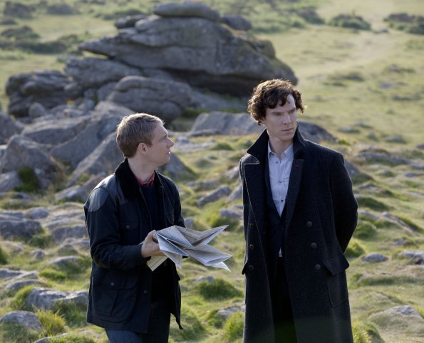 Sherlock : Bild Benedict Cumberbatch, Martin Freeman