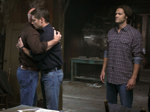 Supernatural : Bild Jared Padalecki, Jensen Ackles, Mitch Pileggi