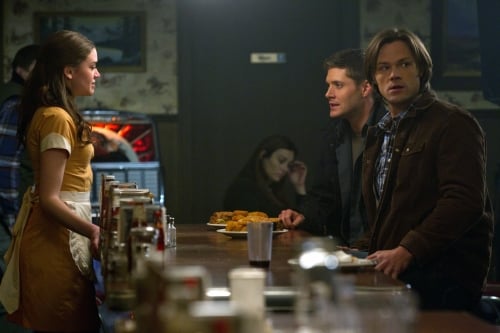 Supernatural : Bild Jared Padalecki, Jensen Ackles, Julia Maxwell